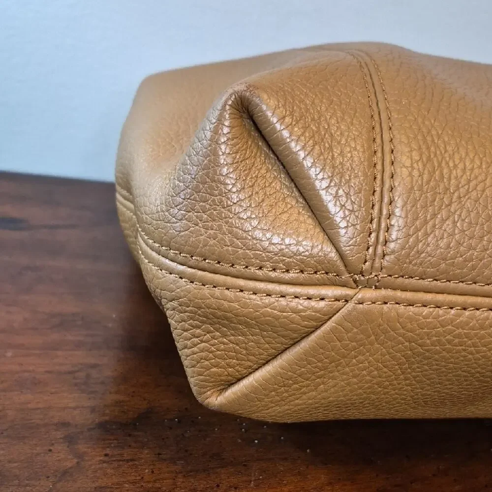 Michael Kors Camel Pebbled Leather Chain-Handle Tote EUC